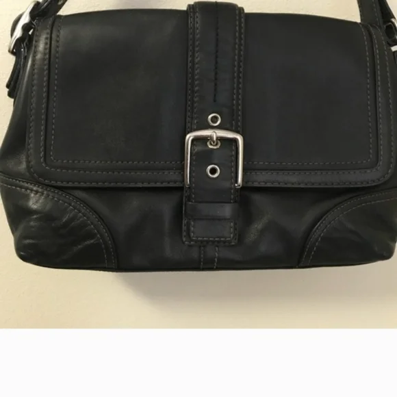 Coach Hampton F11196 Black Leather Bag Purse - Picture 10 of 10